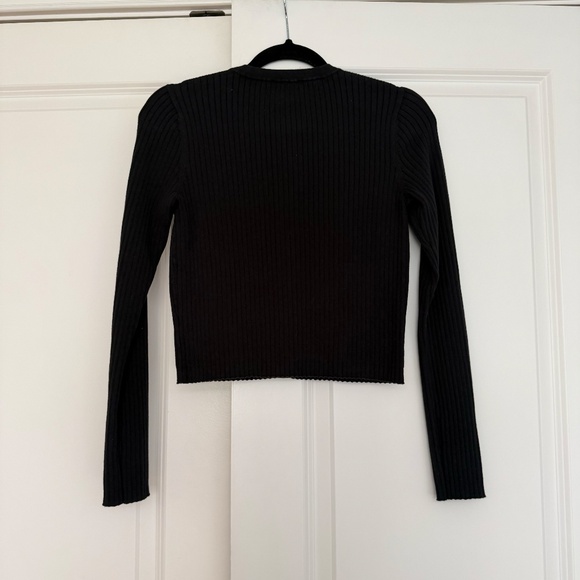 Reformation Joanne Cotton Cardigan – Black (Lightly Used) Size S - Picture 2 of 5